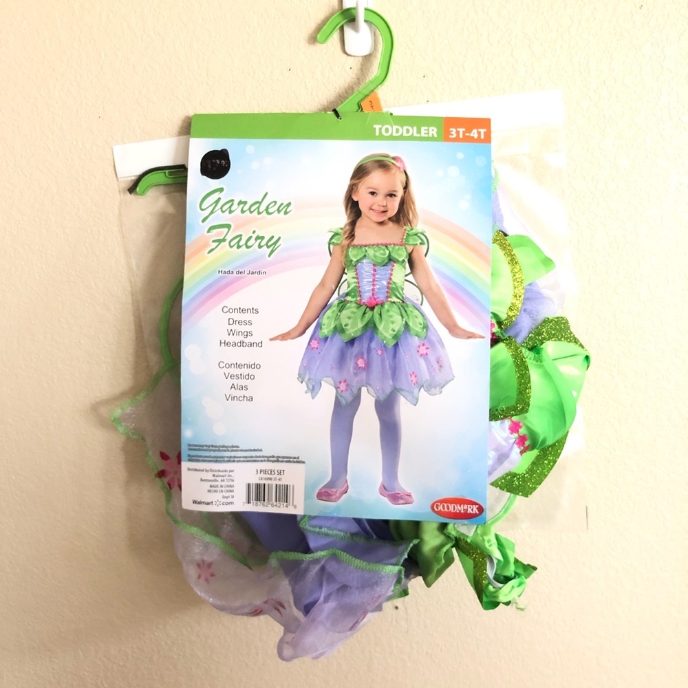 Garden Fairy Girls Birthday Easter Costume NEW